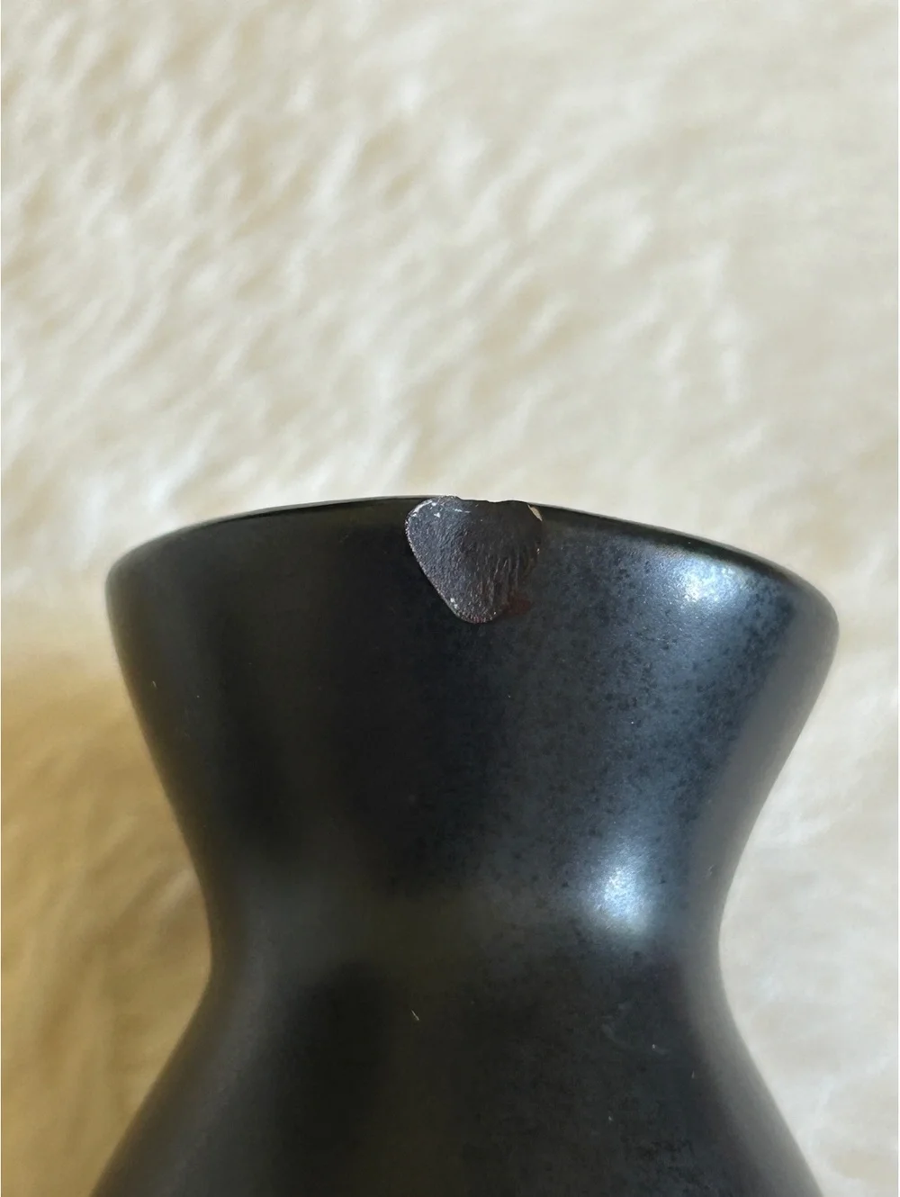 Ceramic Sake Set with Black Exterior and Green Interior Glaze